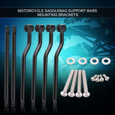 Universelle Satteltaschenhalterungen, Motorrad-satteltaschen-halterungen, Schwarze Edelstahl-satteltaschenhalterungen