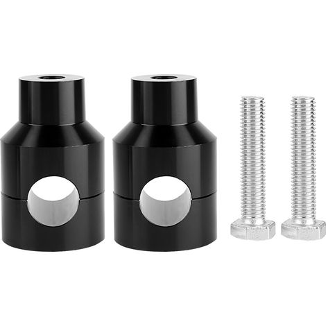 Paar 22-mm-lenkererhöhungen Aus Aluminiumlegierung Für Motorradmodifikationen (schwarz)