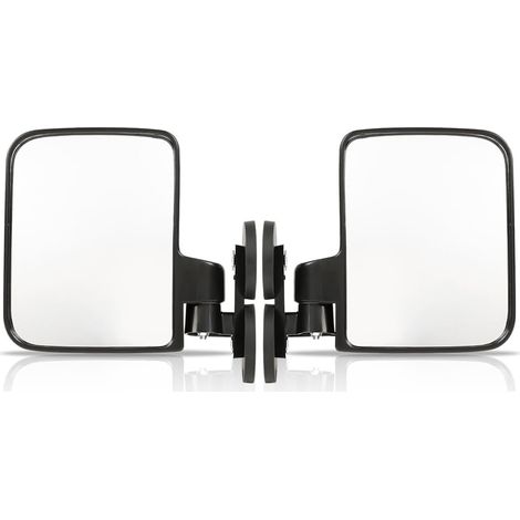 Set Mit 2 Seitenspiegeln Für Golfcarts – Reduzierung Des Toten Winkels – Magnetische Befestigung – Konvex Und Verstellbar – Für Utvs, Golfcarts Und Traktoren