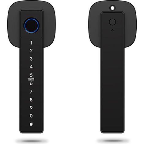 Intelligenter Türgriff Mit Biometrischem Tastenschloss Und Schlüssellosem Fingerabdruckzugang. 6 Entriegelungsmodi. Einfache Installation Für Schlafzimmer, Wohnung Oder Hotel (schwarz).