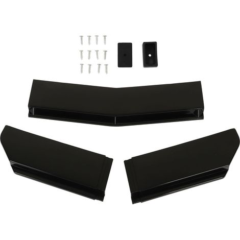 Frontstoßstangenspoiler-splitter, 5-teilig, 110 Bis 140 Mm, Universelles Karosserie-lippen-kit Für Modifikationen, Glänzend Schwarz