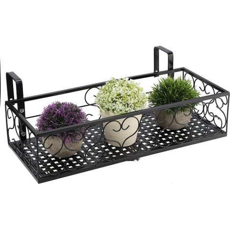 Hängender Blumenständer Aus Eisen, Pflanztopf, Pflanzenregal, Geländerablage, Heimdekoration Für Zaun, Garten, Balkongeländer