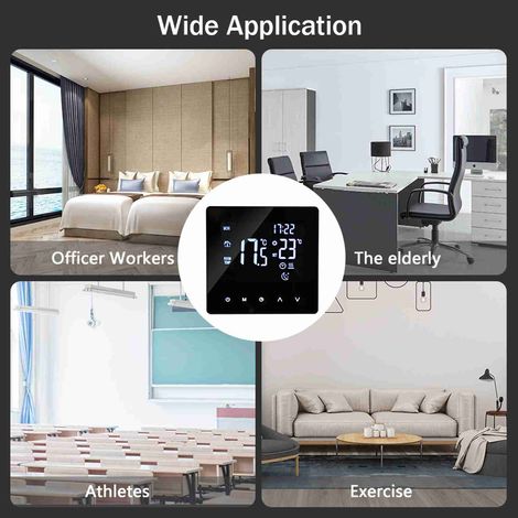 Intelligenter Thermostat Mit Lcd-bildschirm, Hintergrundbeleuchtung Und Wöchentlicher Programmierung Für Warmwassersysteme