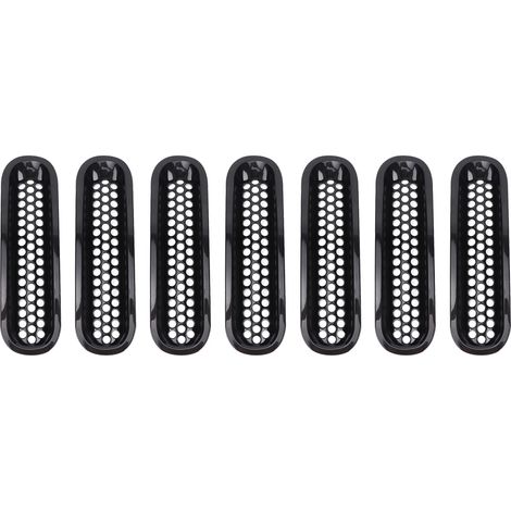 7-teiliger Schwarzer Frontstoßstangengrill Für Jeep Wrangler Jk 2007-2017