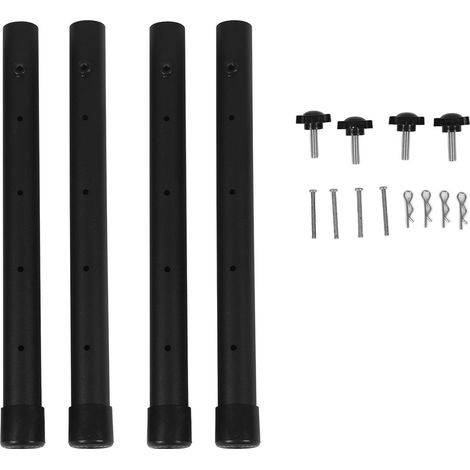 Tischbeinverlängerungen, 4 Stück, 44 Cm Lange Stahlerhöhungen Für Klapp-, Gerade Und Zusammengeklappte Tische