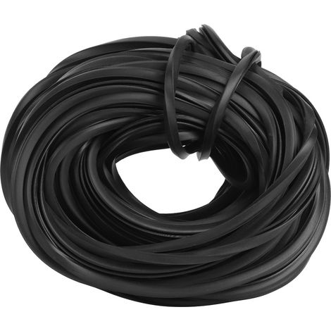 Schwarzes Gummiband-kabel Für Gewächshäuser Zur Abdichtung Von Glas, 18 M