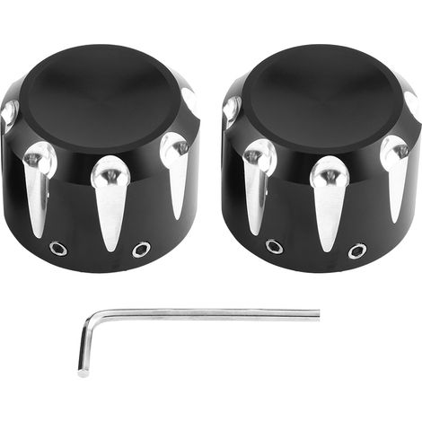 Cnc-gefräste Aluminium-abdeckung Für Die Vorderachsmutter Des Motorrads, 2 Stück (schwarz)