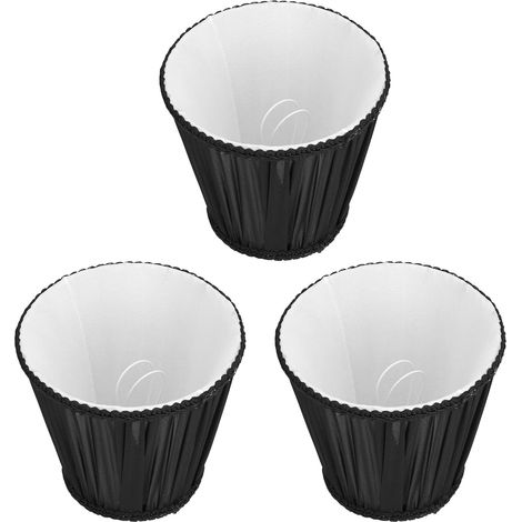 Tischlampenüberzug, Strapazierfähiger Lampenschirm Für Flur, Hoteltischlampe, Schlafzimmer, Wandleuchte, Kerzenleuchter Für Wohnzimmer (zum Anklemmen - Schwarz)