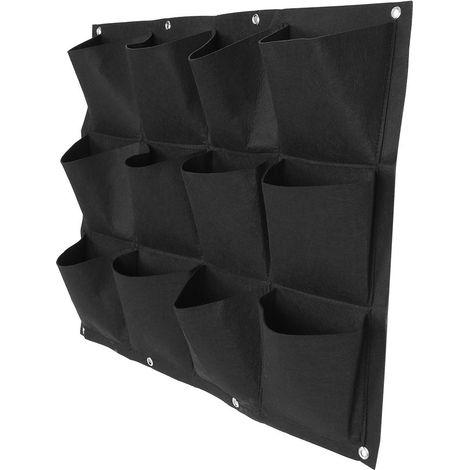7/12 Wandhänge-pflanzbeutel, Pflanzsack, Pflanztaschen, Hängepflanzgefäß Für Blumen, Vertikale Balkonwand (12 Öffnungen)
