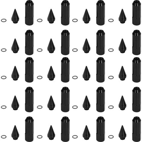 20 Universelle M12x1,5-radmuttern Für Rennfelgen, 90 Mm, Aluminiumlegierung, Mit Steckschlüssel, Schwarz