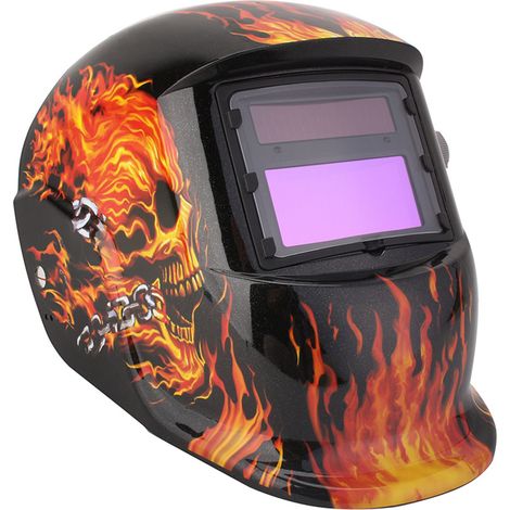 Solarbetriebener, Automatisch Abdunkelnder Schweißhelm Für Mig, Mmg Und Wig Mit Lithium-akku Und Solar-backup