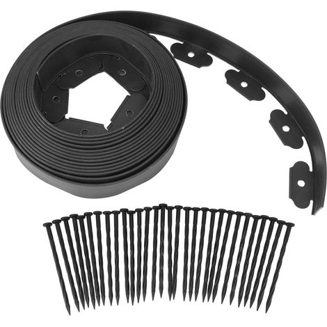L-förmiges Pe-gartenrand-set, Leicht Formbar, Kein Ausgraben Erforderlich, Schwarzes Gartenrand-set Für Die Landschaftsgestaltung, 5 X 5 X 1000 Cm / 2 X 2 X 393,7 Zoll