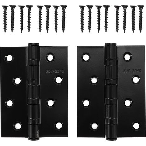 Türscharnier Aus Edelstahl 304, Flaches, Geräuscharmes Scharnier, Schwarze Beschläge Für Den Hausgebrauch, 3,0 Mm