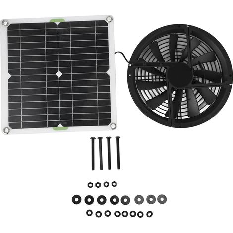 Solarbetriebener Abluftventilator, 10-zoll-solarventilator Mit 100 W Leistung, Wasserdicht, Für Haustierzimmer Und Hühnerstall