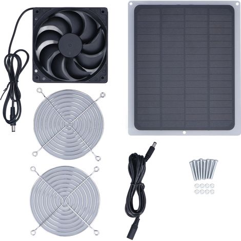 6-watt-solarventilator Mit Schutzgitter, Wasserdichter Solarventilator Für Den Außenbereich, Geeignet Für Hühnerstall/gewächshaus