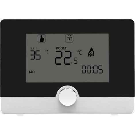 Programmierbarer Thermostat, Intelligenter Digitaler Temperaturregler Mit Blauer Kontrollleuchte, 7-tage-programmiertimer Mit Blauer Kontrollleuchte Und Großem Display Für Wandmontierte Heizsysteme (s
