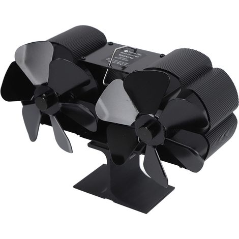 Wärmebetriebener Ofenventilator, Schwarzer Aluminium-kaminventilator Mit Guter Wärmeleitfähigkeit Und Verschleißfestigkeit Für Esszimmer