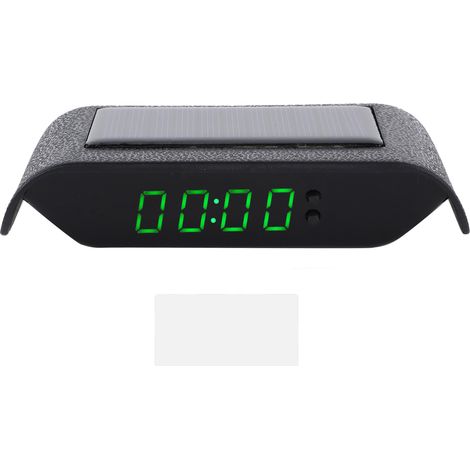Digitale Autouhr Für Lkw, Solarbetrieben, Mit Uhrzeit, Datum, Temperaturanzeige, Lcd-display, Kabellos, Grünes Licht
