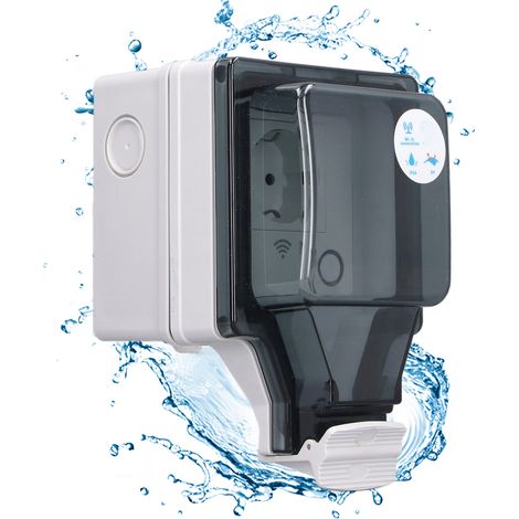 Ip66 Wasserdichte Außensteckdose, Doppelschalter-außenwandsteckdose Mit Klappabdeckung Für Den Garten, Wlan-smart-plug Typ 86 Eu-stecker 110–250 V Snw-sr