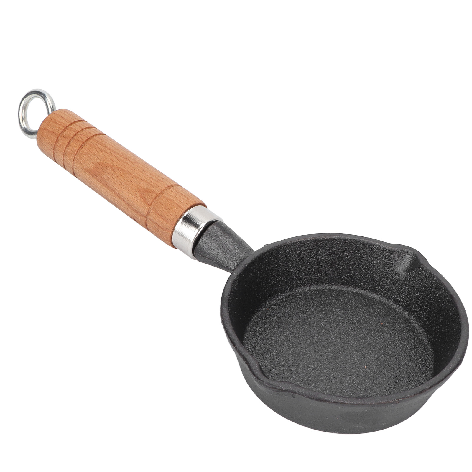 10 Cm Große Gusseiserne Bratpfanne Mit Holzgriff, Eierpfanne, Kleine Crêpepfanne Mit Flachem Boden, Küchenutensilien