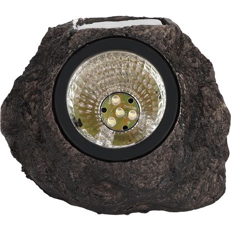 Solarbetriebene Led-außenleuchte, Wasserdicht, Steinoptik, Garten- Und Rasendekoration