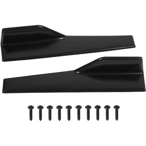 Universelle, Mattschwarze Seitenschweller Für Autos, 2-teilig, Mit Kippverteiler, Kotflügeln Und Canard-diffusor