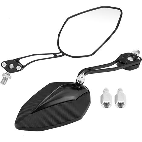 Paar 8 Mm/10 Mm Universal-motorrad-rückspiegel/seitenspiegel, Schwarz