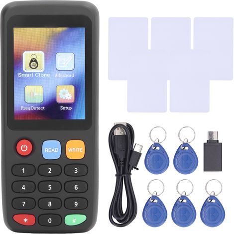 Nfc-kartenkopierer, Id-ic-schreiber, Aufzugskartenleser, Duplikator Für Batteriebetriebenes Integriertes Zutrittskontrollsystem, 5 T5577-karten, 5 T5577-schleifen