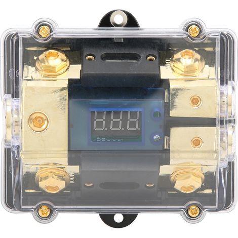 Universeller Kfz-sicherungshalter, 100 A, Digitale Led-anzeige, 1 Eingang, 2 Ausgänge, Audioverstärker, Sicherungshalter