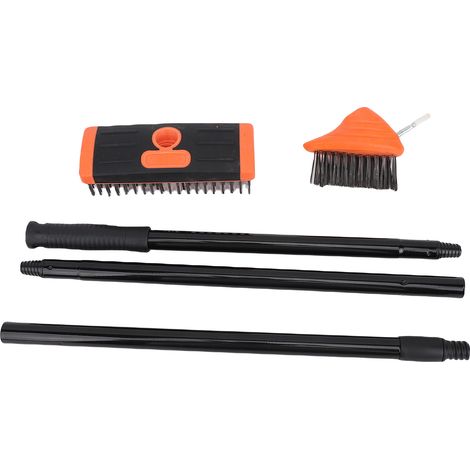 3-in-1 Unkrautbürsten-set, Multifunktionale Gartenbürste Mit Langem Griff Für Moos, Ziegel, Terrasse Und Garten