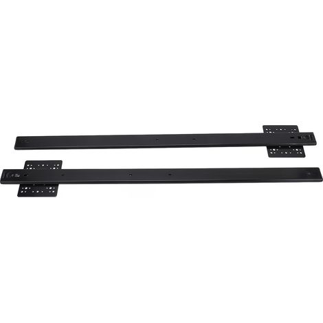 Paar 26 Zoll (66 Cm) Lange, Robuste, Zweiteilige, Seitlich Montierbare Schubladenschienen Mit Kugellagern, Schwarze Laufschienen, 650 Mm Länge, 35 Mm Breite