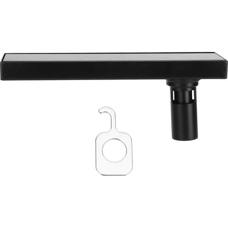 Linearer Bodenablauf Aus Edelstahl 304, Mattschwarz, 30 Cm, Verdeckter Ablauf Mit Abnehmbarer Abdeckung