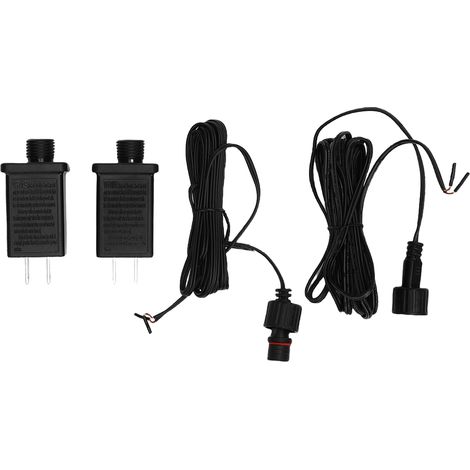 Set Mit 2 Aufblasbaren Ersatzadaptern Für 1a Klasse 2 Innenhofbeleuchtung Mit 3 M Verlängerungskabel, Wasserdichtem 60-hz-stecker Für 110-v-us-led-lichterdekorationen