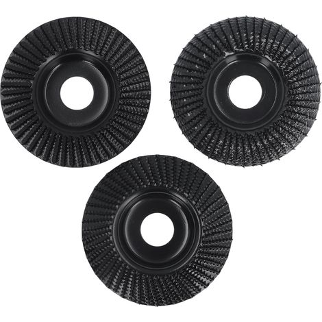3-teiliges Set Holzbearbeitungsscheiben Für Winkelschleifer, Holzbearbeitung, Schleifscheiben Aus Kohlenstoffstahl, 100 Mm Durchmesser, 22 Mm Innendurchmesser, Schwarz