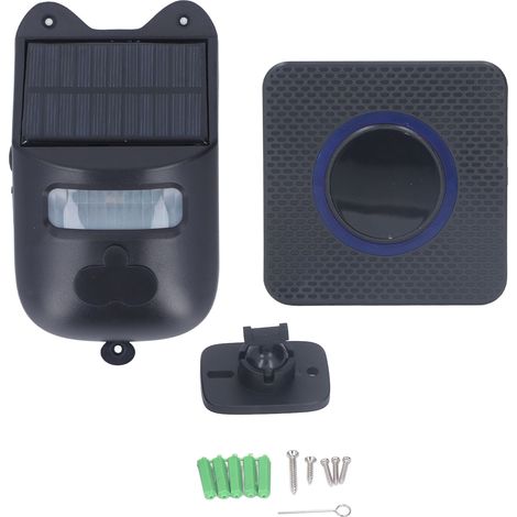 Kabellose Infrarot-solar-türklingel Mit Bewegungsmelder, Türalarm Für Bauernhöfe, Campingplätze, Häuser Und Gärten, Eu-stecker 110–240 V