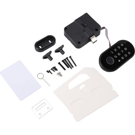 Schrankschloss Mit Fingerabdrucksensor, 3 Entsperrmethoden, Intelligentes, Schlüsselloses Biometrisches Passwort-schubladenschloss Mit Usb-schlüssel Für Zuhause Und Büro