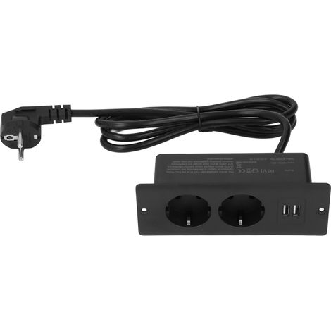Integrierte Steckdose, 2 X 10-a-usb-anschlüsse, Im Hub Versenkte Tischsteckdose Mit 1,5 M Kabel