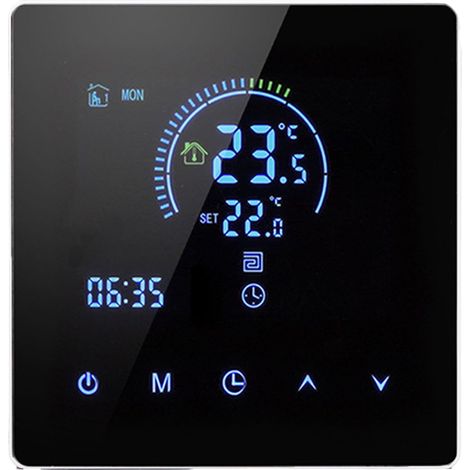 Intelligenter 3a-thermostat Mit Farbigem Touchscreen-lcd-display, Warmwasserboiler Für Zuhause, Büro, Einkaufszentrum, Geschäft, Weiß, Standardmodell