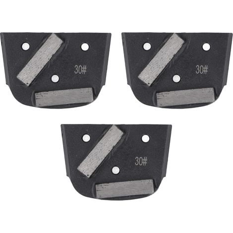 3-teiliges Diamantschleifschuhset (körnung 30), 2-zahniger Polierblock Für Beton- Und Lackböden