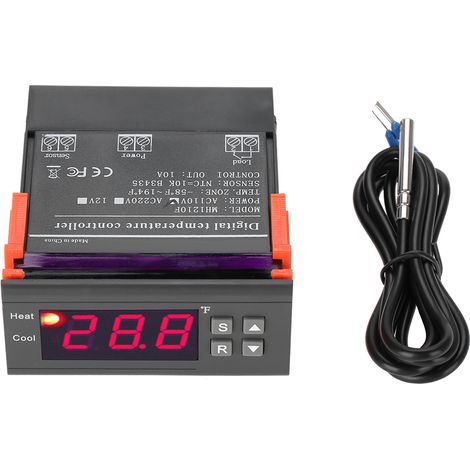Temperaturregler, Großes Lcd-display, Heizungssteuerung, Startverzögerung, Kalibrierung, Digitaler Thermostatschalter Für Wassertanks