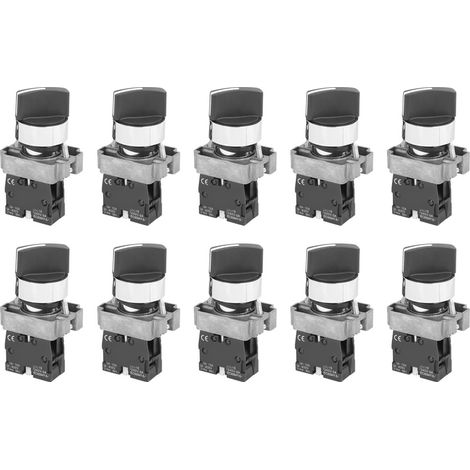 10 Stück Berm-drucktaster, Normalerweise Geschlossen, 2-stufiger Sicherheitsdrucktaster, 6 Kv Ac 240 V (bem-xb2-10x 22)