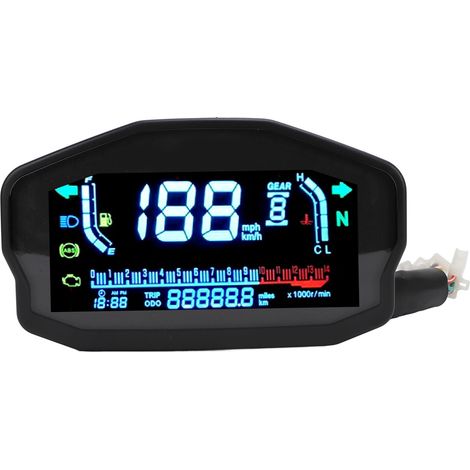 Digitales Motorrad-armaturenbrett (8–12 V), Tachometer, Kilometerzähler, Drehzahlmesser, Drehzahlmesser, Ersatz Für Suzuki 1-, 2- Und 4-zylinder-motoren, Einzelinstrument