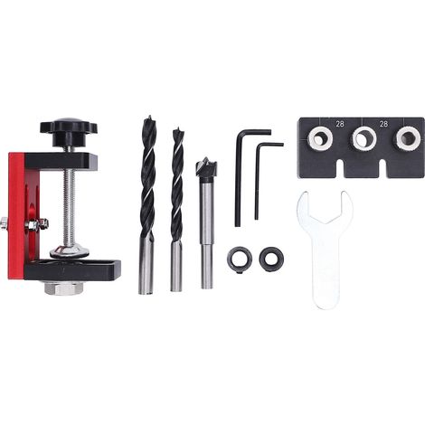 3-in-1-taschenlochbohrlehren-set Aus Aluminiumlegierung, 8 Mm, 10 Mm, 15 Mm Dübelführung, Lochzange Für Holzbearbeitung