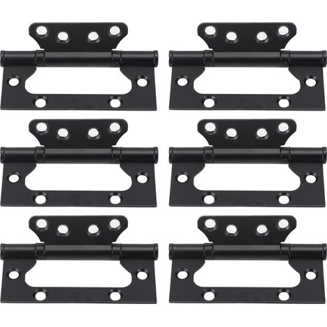 Türscharnier Aus Zinklegierung, 3 Sets Soft-close-flachscharniere, Fenster- Und Möbelbeschläge, Schwarze Beschläge