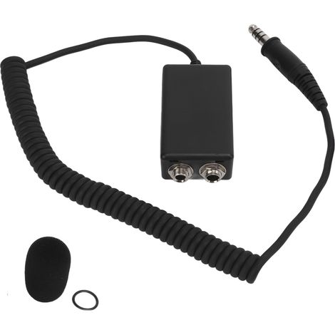Universeller Headset-kabeladapter Für Die Luftfahrt, 150 Cm / 59,06 Zoll, U174-stecker Auf Ga-stecker Für Hubschrauber