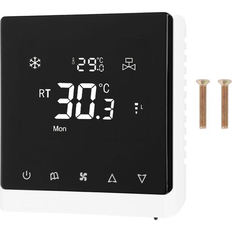 2-in-1-funkthermostat Mit Lcd-bildschirm, Klimaanlage, Fußbodenheizung, Temperaturregler Und Schalter Für Zuhause Und Hotel