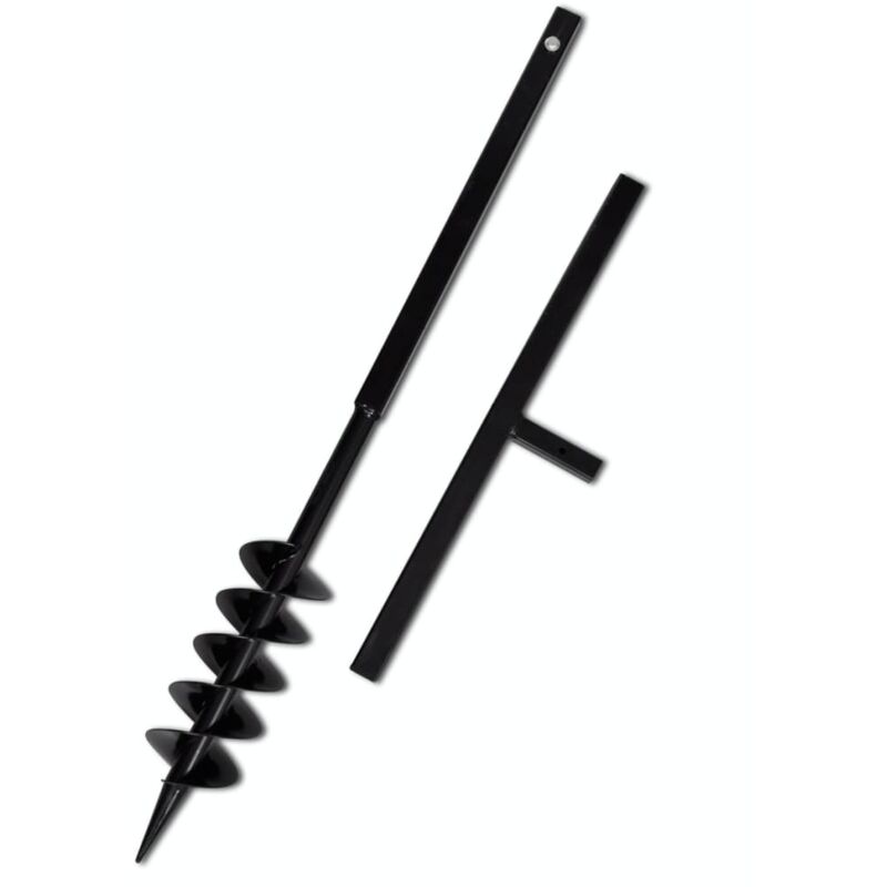 Erdbohrer Mit 100-mm-spiralbohrer, Schwarzer Stahl