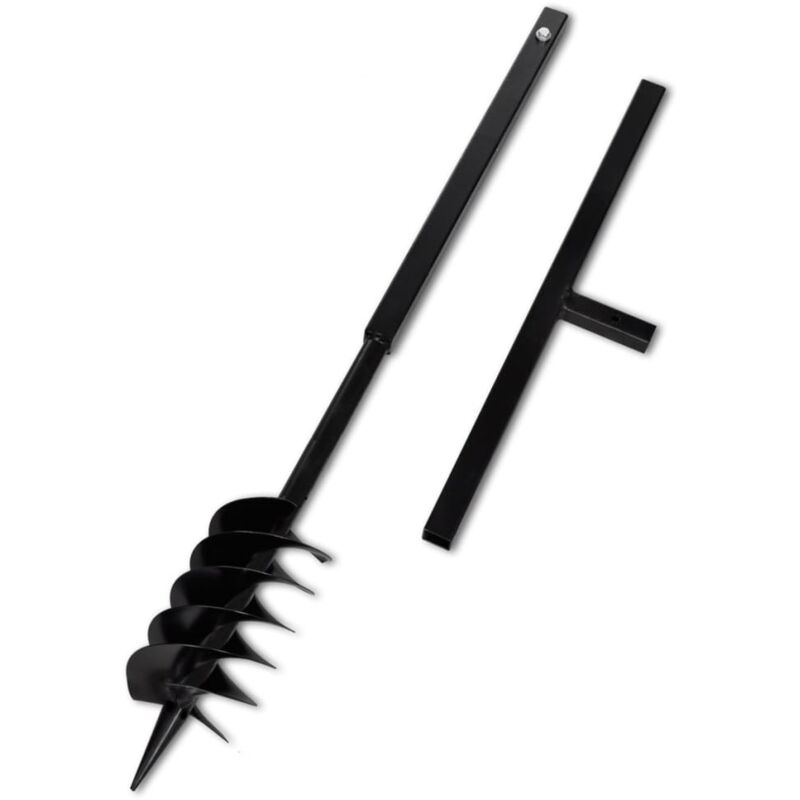 Erdbohrer Mit 120-mm-spiralbohrer, Schwarzer Stahl