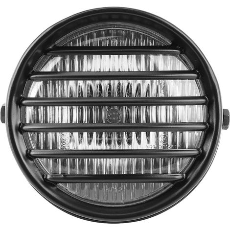 Runder 6-zoll-motorradscheinwerfergrill Mit Linsenabdeckung, 35-w-halogenlampe, Universeller Motorradscheinwerfer Aus Klarglas