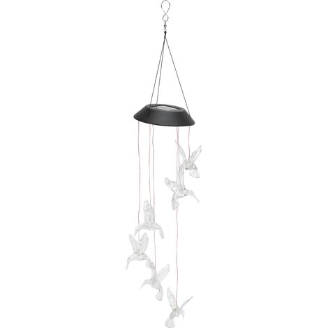 Bunte Led-solarleuchte, Ip45 Wasserdicht, Solar-windspielleuchte Für Garten Und Hof, Transparent